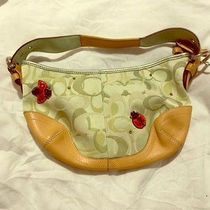 Coach green SoHo purse w/ swarovski crystals